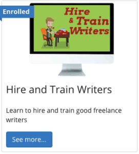 hire and train writers course