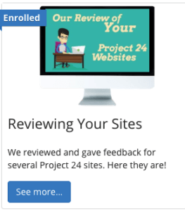 review of project 24 sites 