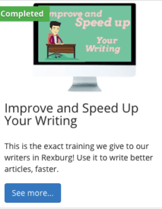 Improve and speedup writing for content creation