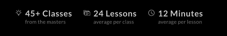 Masterclass 45+ Courses image